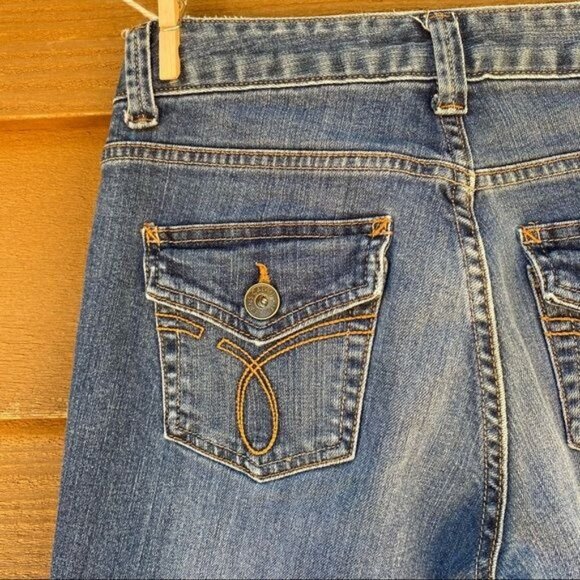 Calvin Klein Jeans Lean Boot Button Pockets Blue Jeans Size 27/4 - Picture 12 of 12